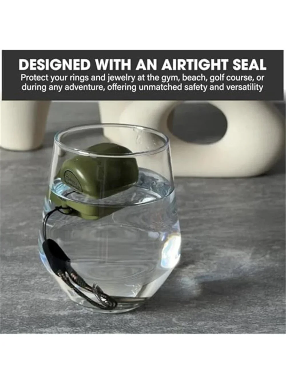 Waterproof Ring Holder Travel Jewelry Case Floating Ring Storage Box